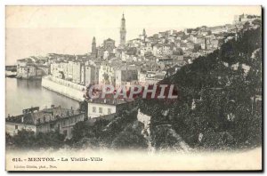 Old Postcard Menton Old Town