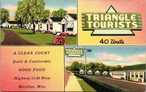 Postcard Triangle Tourist Court in Meridian, Mississippi~139601