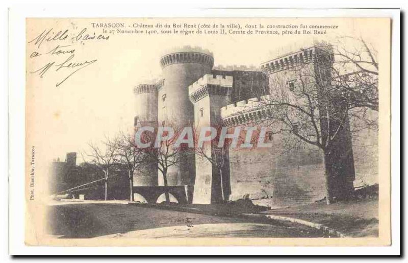 Tarascon Old Postcard Chateau said Rene King Ludwig II Count of Provence fath...