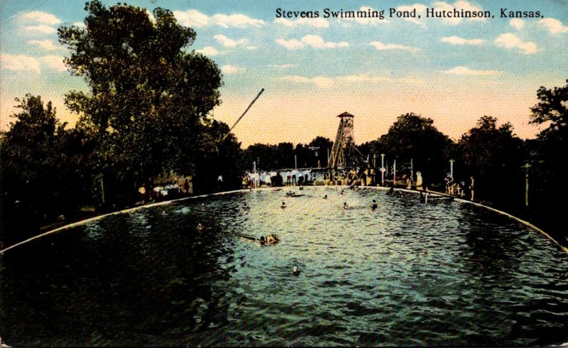 Kansas Hutchinson Stevens Swimming Pool 1913