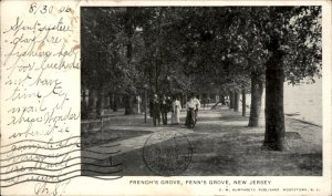 Penns Grove New Jersey French's Grove Delaware River? Stroll Vintage Postcard