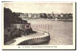 Old Postcard Dinard Sluys Beach and Promenade des Allies