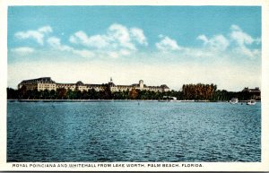 Florida Palm Beach Royal Poinciana and Whitehall From Lake Worth