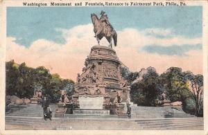 BR46488 washington monument and fountain entrance to fairmount park Pennsylvania