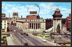 New York SYRACUSE Clinton Square Intersection of Routes 5 & 11 older cars pm1965