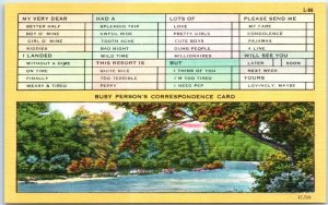 Postcard - Busy Person's Correspondence Card