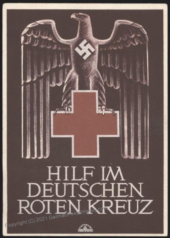 3rd Reich Germany 1941 Deutschen Roten Kreuz Red Cross Nurse Postcard USE 105848