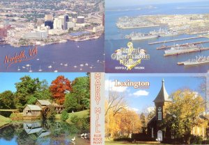 VIRGINIA: Lot of (4) Modern Picture Postcards -  Continental Size (4X6)