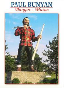 Paul Bunyan Statue Bangor Maine Roadside Postcard