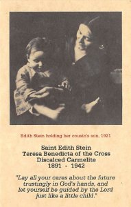 Saint Edith Stein holding her cousins son. Turtle Mailman, Non Postcard Backi...