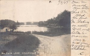 J72/ Greenville Michigan RPPC Postcard c1910 Baldwin Lake Scene  286