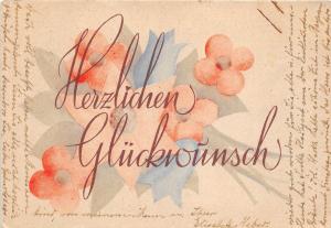 BG8874 herzlichen gluckwunsch congratulations flower greetings germany