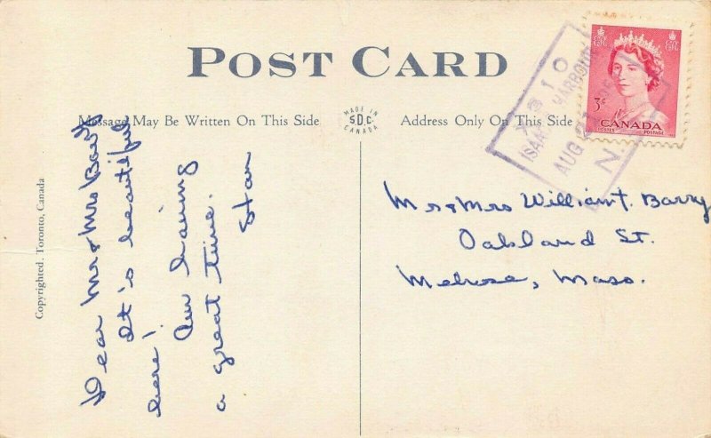 ISAAC'S HARBOR NOVA SCOTIA CANADA~1950s GREETINGS FROM POSTCARD