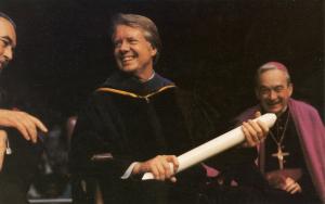 President Jimmy Carter receiving Honorary Degree at University of Notre Dame