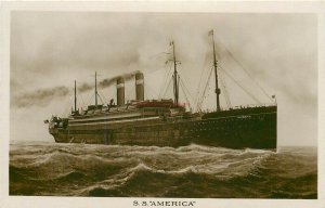 Steamship, S.S. America, United States Lines, RPPC