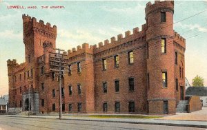 Lowell Massachusetts 1909 Postcard The Armory