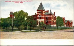 Vtg 1900s Chemical Laboratory State University Lincoln Nebraska NE Postcard