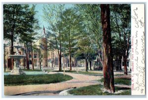 c1905 Steuben Park And Armory Building Utica New York NY Antique Postcard