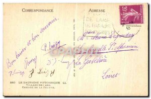 Old Postcard The Dauphine Picturesque Villard De Lans Cascade Bourne