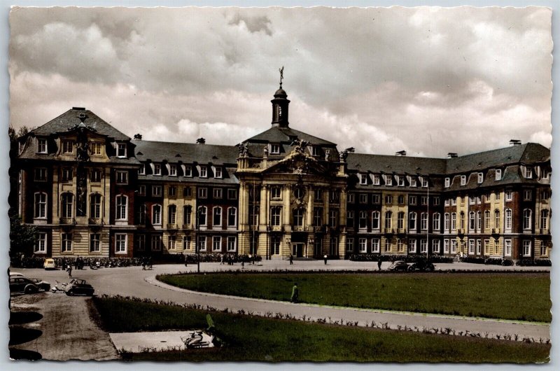 Vtg Germany Munster University Bikes Bicycles Motorcycles Old Cars RPPC Postcard