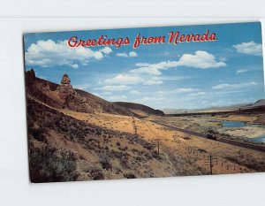 Postcard View of US Highway 40 Humboldt River Greetings from Nevada USA