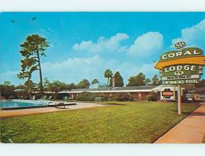 Pre-1980 CORAL LODGE RESTAURANT & MOTEL Jacksonville Florida FL r0780