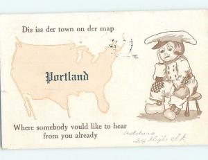 Divided-Back COMIC POSTCARD Portland Maine ME HM4704