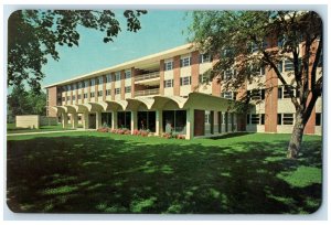 c1950's Knowels Hall women's Dormitory Montana State Collage Missoula Postcard