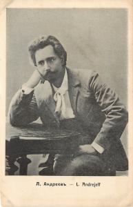 c1910 Portrait Postcard; Leonid Andreyev Russian Playwright Andrejeff  Unposted