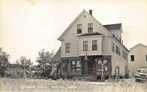 Portage ME Stevens Store Clock Faced Gas Pumps Real Photo Postcard