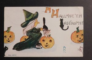 1913 USA Halloween Postcard Cover From Alliance OH to North Jackson OH