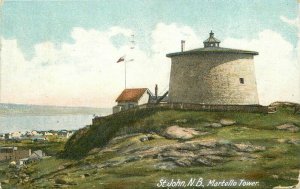 St. John NB Martella Tower 1907 Lighthouse Canada Private Postcard 21-11696