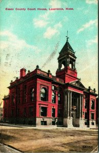 Essex County Court House Lawrence Massachusetts MA 1911 DB Postcard