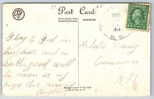 Holiday~Christmas Season Be Yours~Holly & Mistletoe~Postmarked~Vintage Postcard