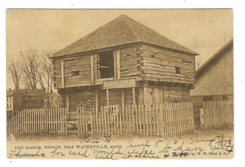 1906 USA Photo Postcard - Fort Halifax, Winslow, Near Waterville, Maine (QQ156)