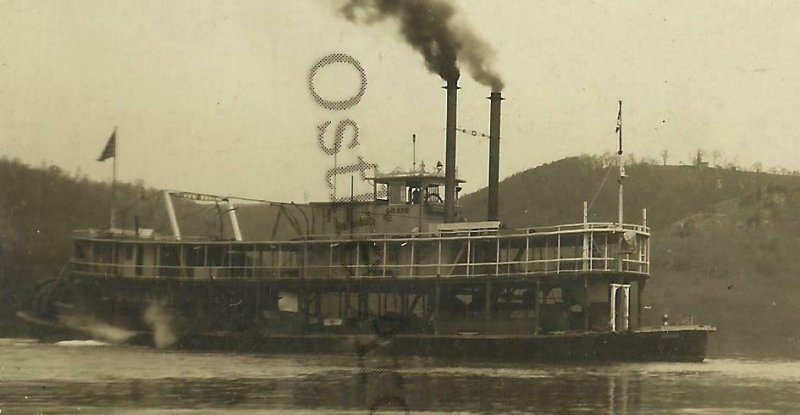 Boscobel WISCONSIN RP c1910 STEAMBOAT GRAND Steamers Steamboats RAPIDS River