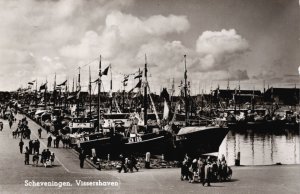 Scheveningen Fishing Harbour Vintage RPPC C237