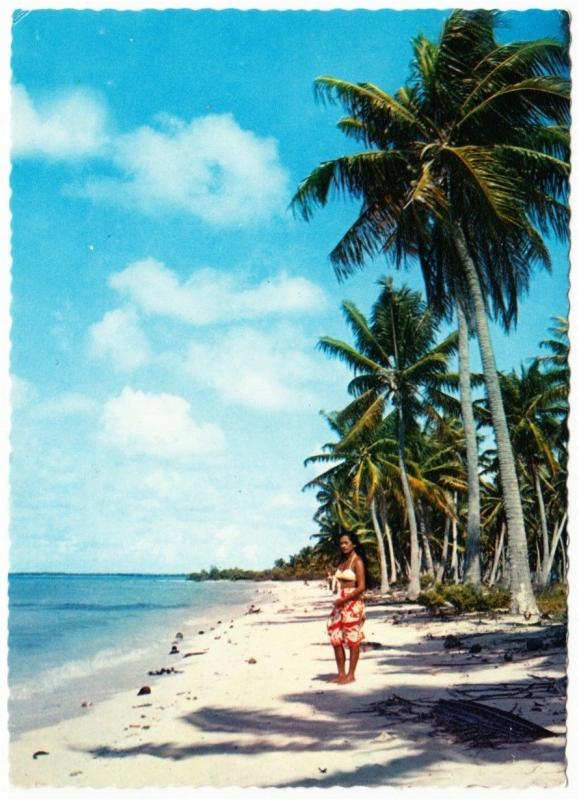 Anna or Ana Atoll Tuamotus Archipelago 1970s Postcard French Polynesia #2