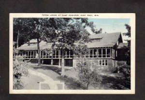 WI Totem Lodge Camp Edward East Troy Wisconsin Postcard