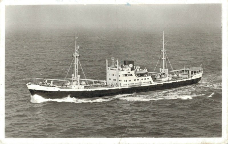 Holland West Africa Line Amsterdam m.s. Peperkust RPPC Ship 06.13