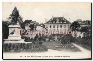 Old Postcard La Roche sur Yon (Vendee) Place de la Prefecture