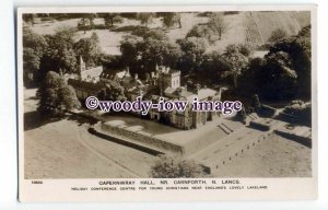 tq2129 - Lancs - Aerial View of Capernwray Hall c1950s near Carnforth - Postcard