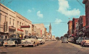 VALDOSTA, Georgia GA  PATTERSON STREET SCENE  Sears~Firestone~50's Cars Postcard