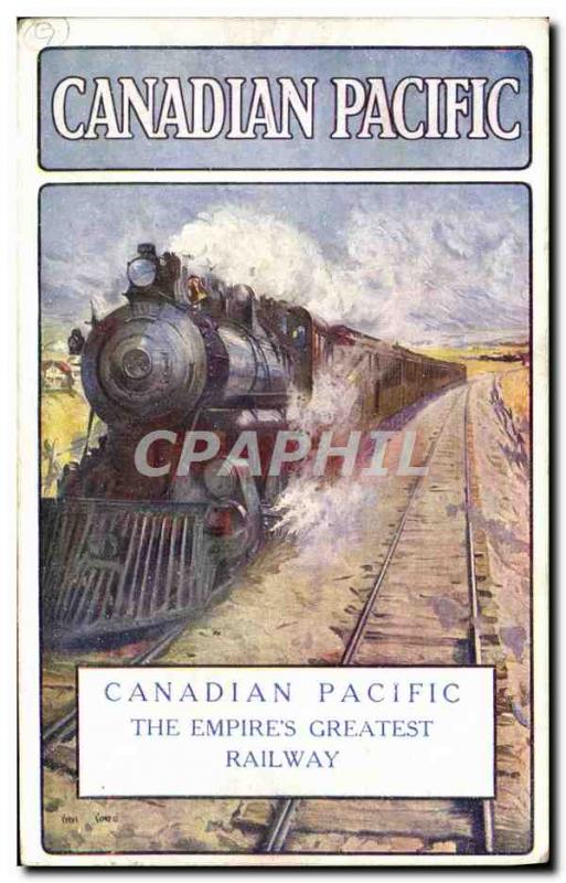 Postcard Old Train Canadian Pacific