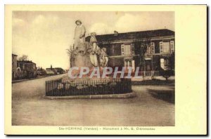 Old Postcard Ste Hermine Vendee monument Mr G Clemenceau