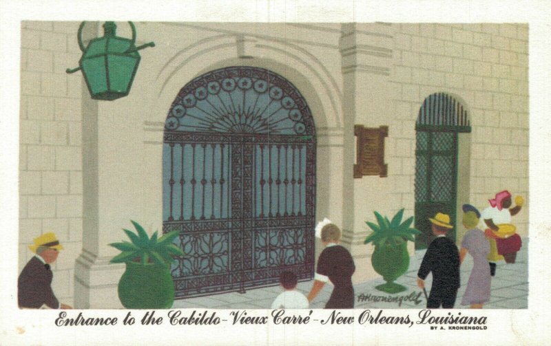 USA Entrance to Cabildo Vieux Carre Louisiana New Orleans A. Kronengold 05.57