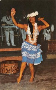 Elaine Frisbie Puka Puka Otea Tahitian Group Hula Dancer c1960s Vintage Postcard