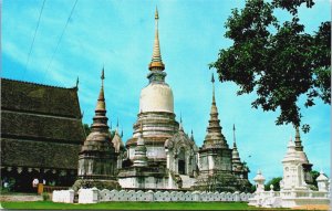 Thailand Chiengmai Chedee Built Compound Wat Suan Dok Vintage Postcard C206