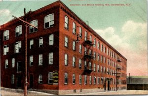 Postcard NY Amsterdam Chalmers and Blood Knitting Mill Litho-Chrome 1910 C1