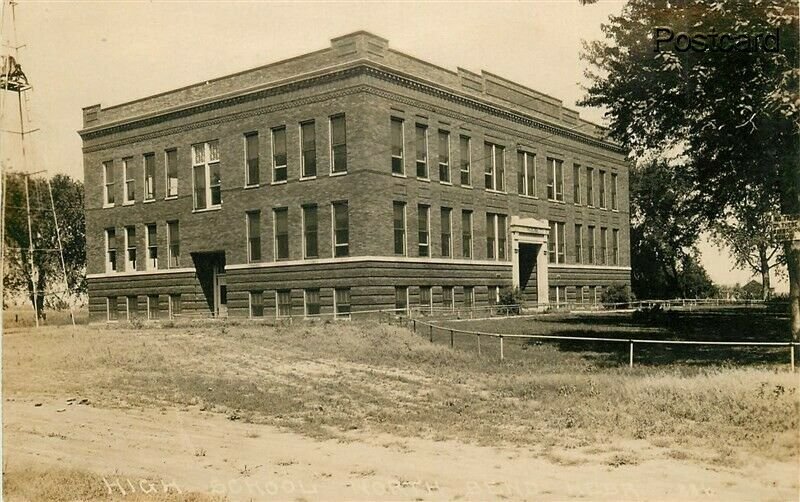 NE, North Bend, Nebraska, High School, RPPC